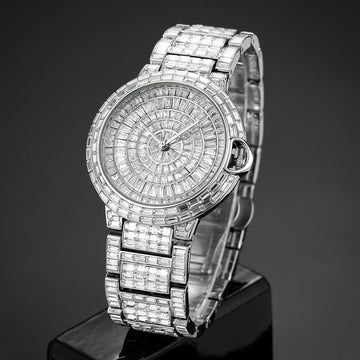 Fashion Full Square Diamond Hip Hop Full Diamond Men's Watch
