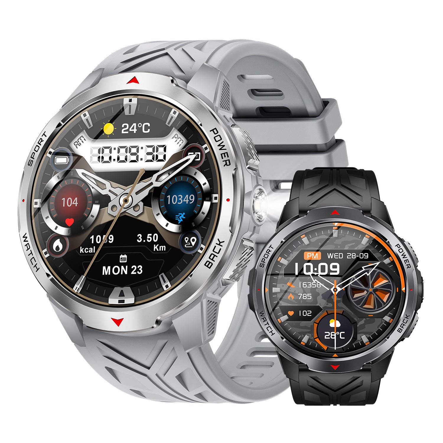 Smart Watch Compass Flashlight Large Battery Sports Record